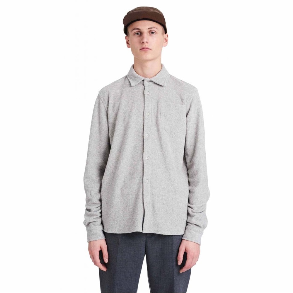 Wood Wood Oval Shirt Light Grey Melange